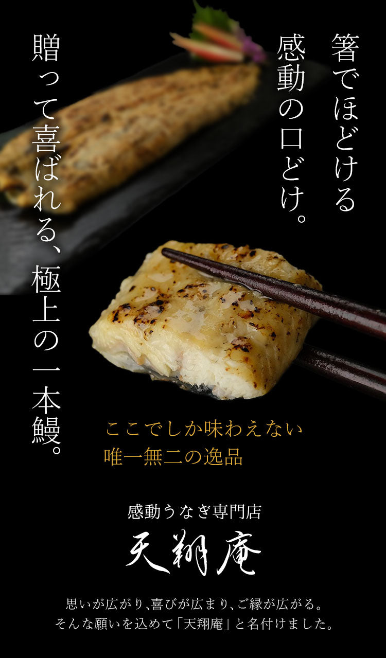 贈って喜ばれる極上の一本鰻。うなぎ専門店の天翔庵